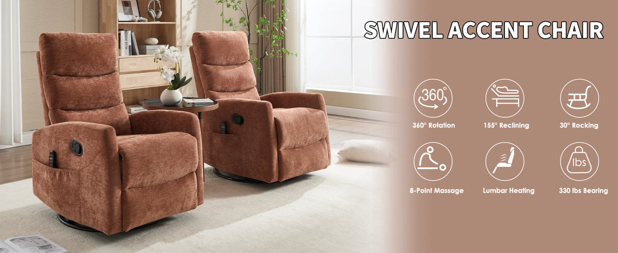 Heat Massage Manual Recliner Chair