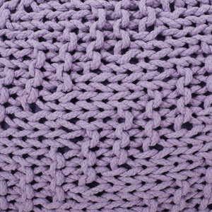 Bordeaux - Knitted Round Pouf Ottoman