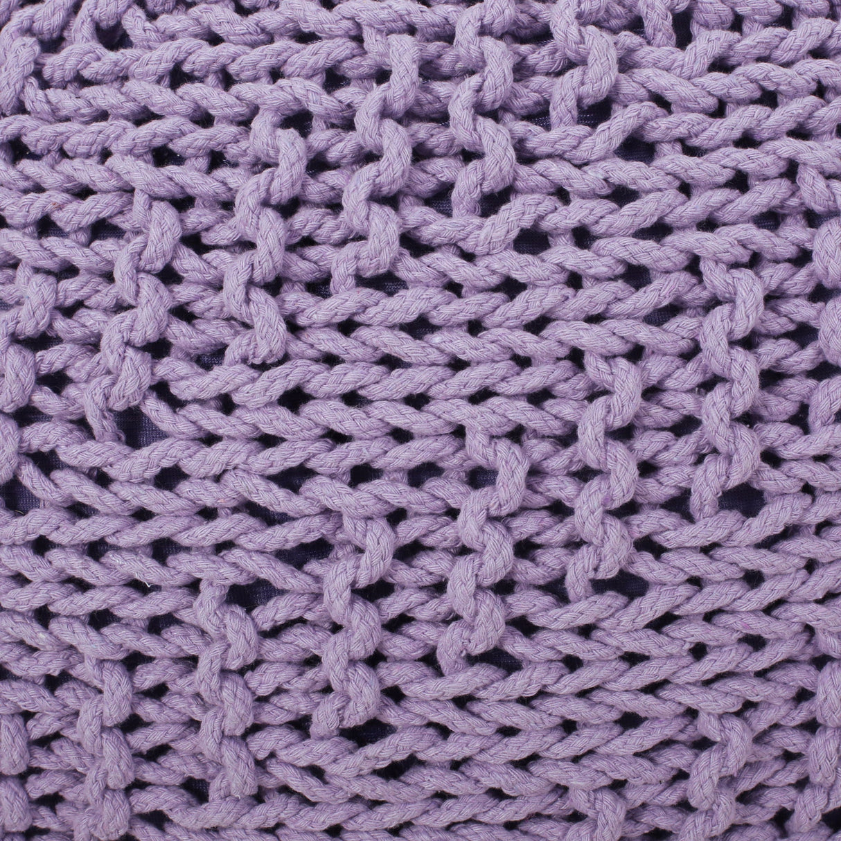 Bordeaux - Knitted Round Pouf Ottoman