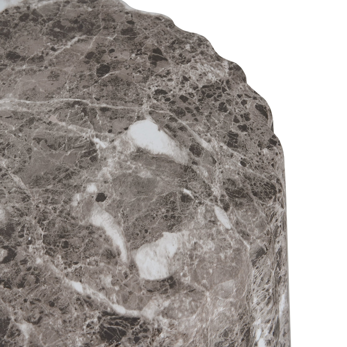 Outdoor Cleme Carved Side Table, Brown End Table