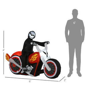 Halloween Inflatables Outdoor Decorations Grim Ghost Biker