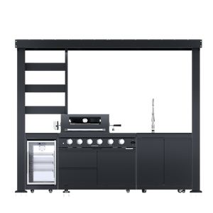 110-Inch Deluxe Stainless Steel Gas Outdoor Kitchen Grill