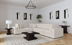 Lakeview Rectangular Upholstered Ottoman Ivory