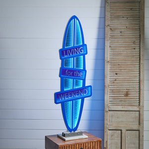 Margaritaville Surf Board EkkoLight 47"H Acrylic UL Plug