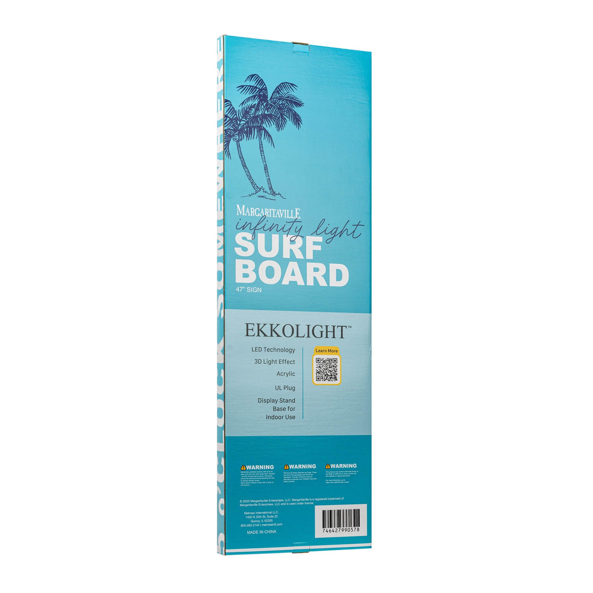 Margaritaville Surf Board EkkoLight 47"H Acrylic UL Plug