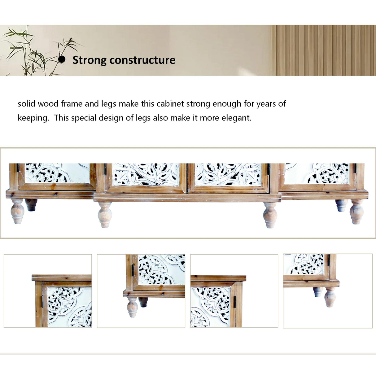 Hollow-Carved Accent Cabinenet