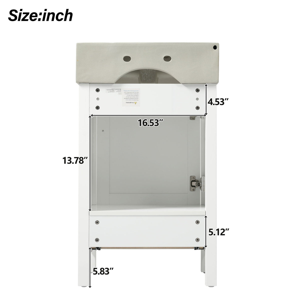 Bathroom Vanity With Sink, Frame And Drawer