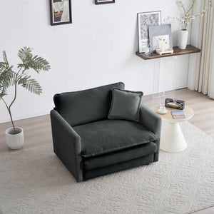 Comfy Deep Single Seat Sofa Upholstered Reading Armchair