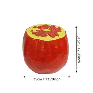 Pomegranate Fruit Stool – 13.4" Oversized Resin Stool