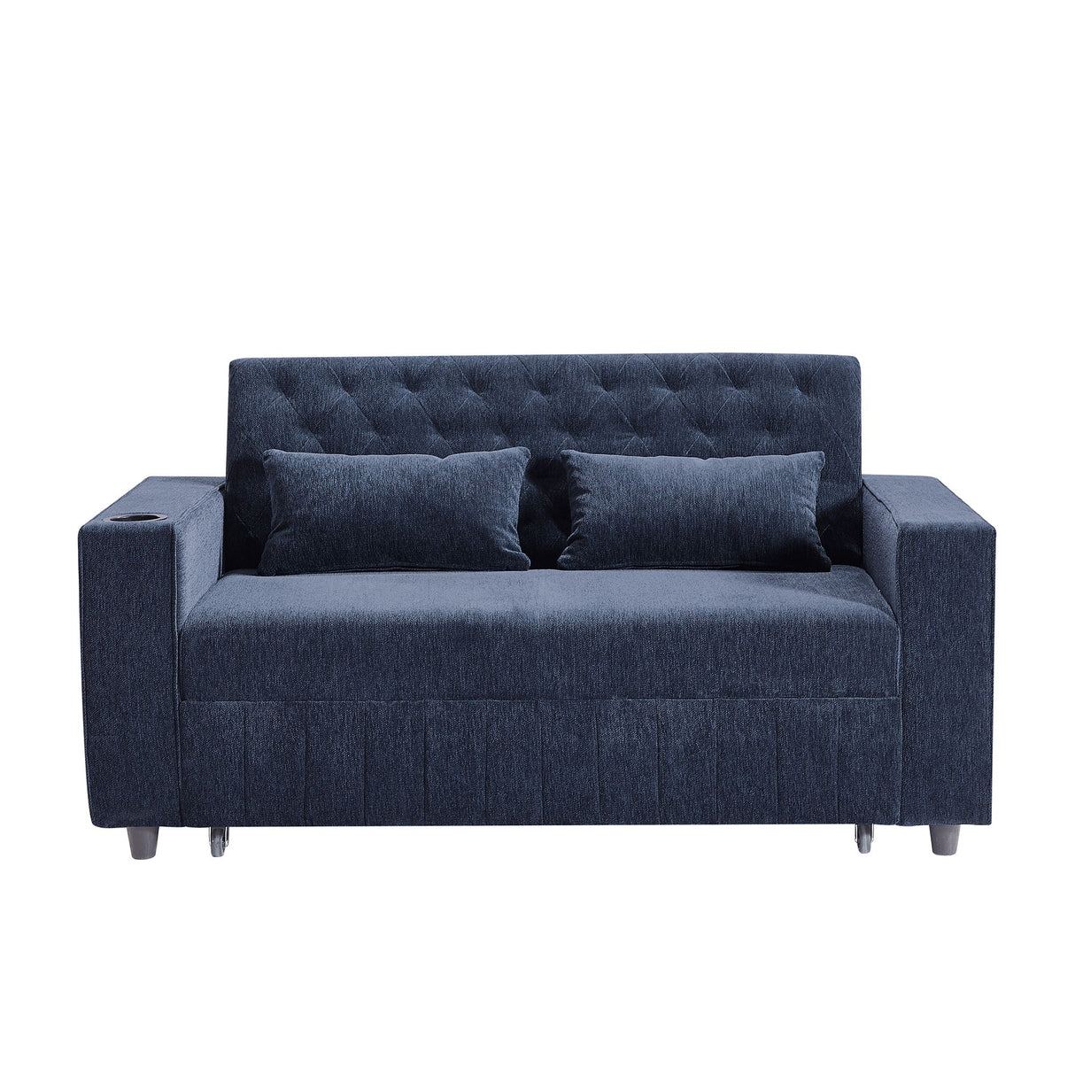 Pull-Out Sofa Bed Convertible Couch With Adjustable Backrest For Living Room