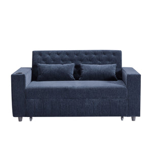 Pull-Out Sofa Bed Convertible Couch With Adjustable Backrest For Living Room