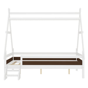 Full House Platform Bed with Stairs