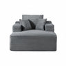 Convertible Chaise Lounge Chair With Wide Armrest & Throw Pillows