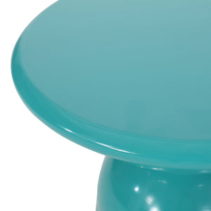 Outdoor Modern Metal End Large Table