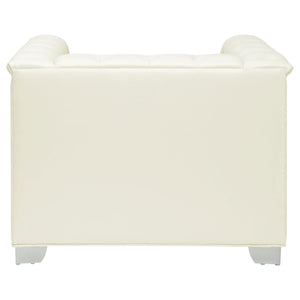Earline - Upholstered Track Arm Accent Chair - White
