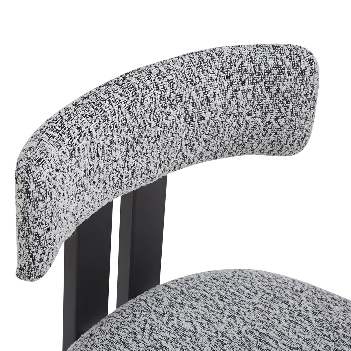 Modern Upholstered Armless Dining Chairs With Metal Legs