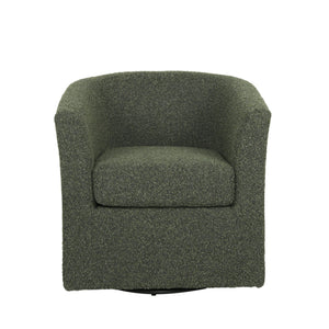 Melodize Swivel Club Chair With Barrel Shape Design