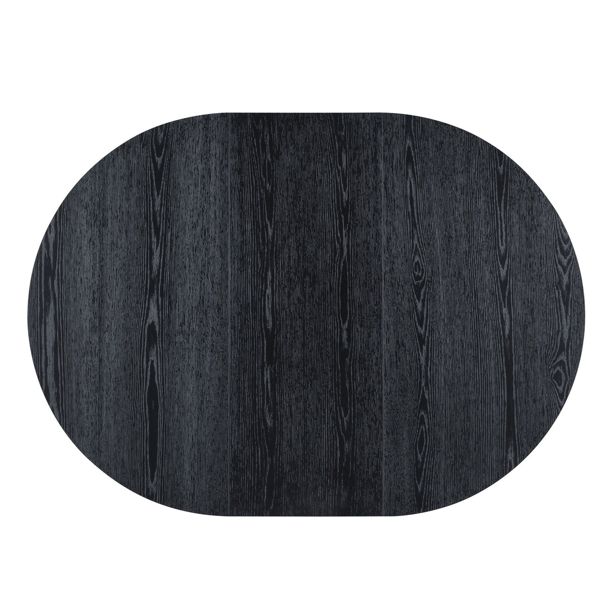 5 Piece Dining Set Extendable Round Table And 4 Chairs - Black / Oak