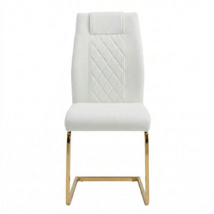 High Back Dining Chairs For Dining & Kitchen Room (Set of 4) - Golden / White