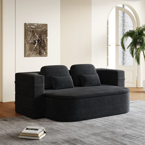 2 In 1 Foldable Sofa Bed With Multi Functional Blanket
