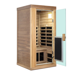 One person Far infrared red cedar standard indoor sauna room