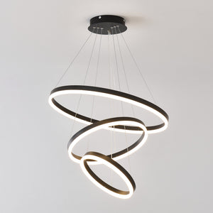 Modern 3 Rings Chandelier with Remote Control