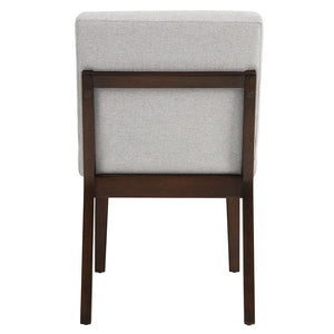 Edwyn - Side Chair (Set of 2) - Gray Fabric & Brown