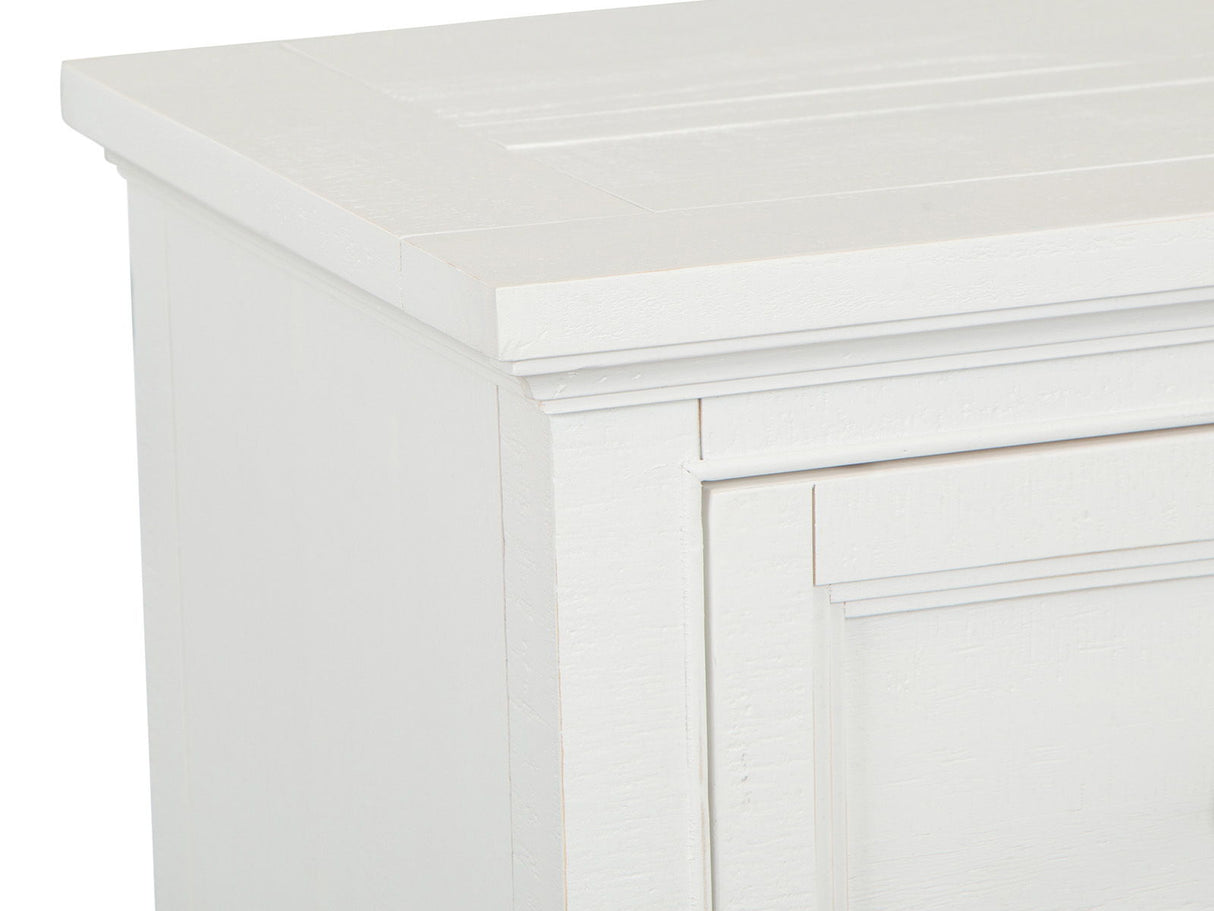 Heron Cove - Small Drawer Nightstand - Chalk White And Dovetail Gray