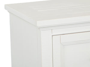 Heron Cove - Small Drawer Nightstand - Chalk White And Dovetail Gray