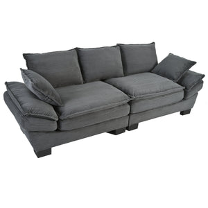 U-Style 85.4" Modern Curved Sofa