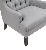 Button-Tufted Upholstered High Back Accent Chair