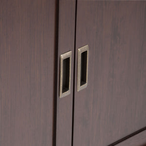 Draper - Low Storage Cabinet - Medium Auburn Brown