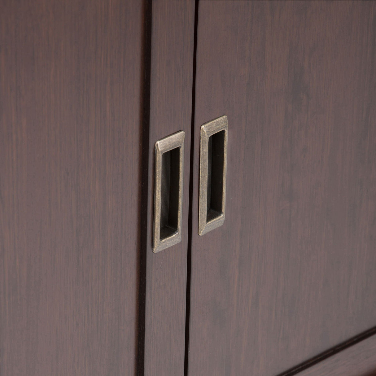 Draper - Low Storage Cabinet - Medium Auburn Brown
