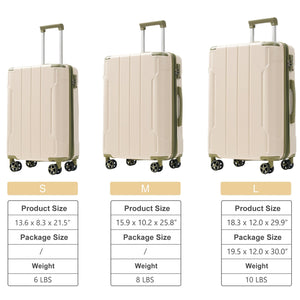 GigaTech 3-Piece Expandable Hard Shell Luggage Set with TSA Lock