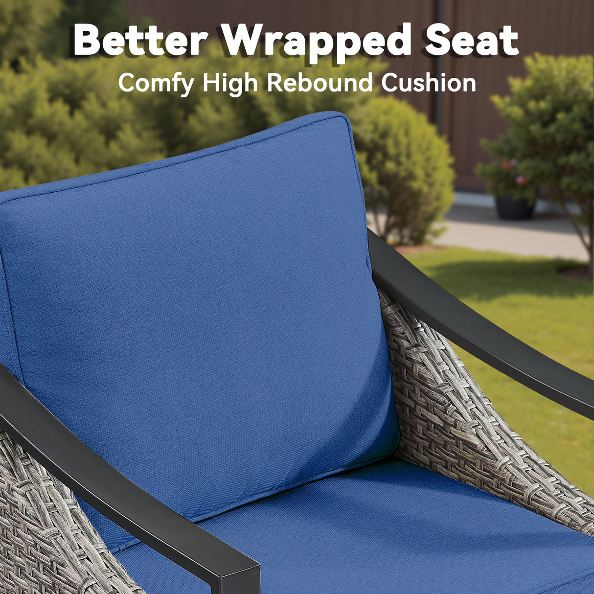 73.4" Wide Outdoor Wicker Sofa