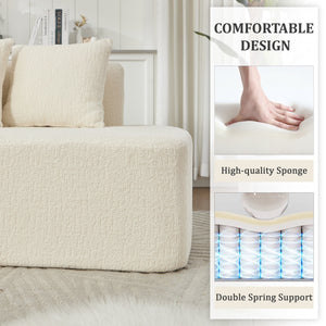 Compression Sectional Couch with Comfy Chaise