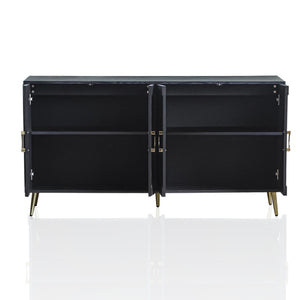 Modern Lacquered 4 Door Wooden Cabinet Sideboard Buffet Server Cabinet Storage Cabinet, For Living Room, Entryway, Hallway, Office, Kitchen And Dining Room