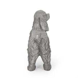 Charming Cocker Spaniel Dog Statue Bench Gray Magnesium Oxide 31.25'