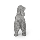 Charming Cocker Spaniel Dog Statue Bench Gray Magnesium Oxide 31.25'