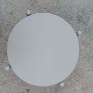 Metal Round Side Table - 2-Tier Outdoor End Table