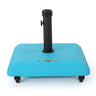 Wheelie - Stylish Square Umbrella Base With Stainless Steel Pole Handle