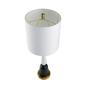 Teardrop Silhouette Table Lamp with Black and Gold Base - Black/Gold