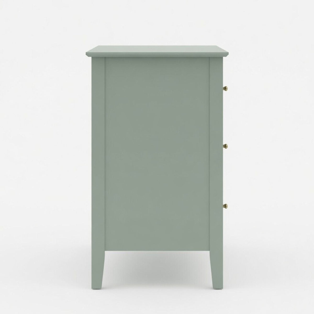 Fluted 3 Drawer Nightstand With Soft Close Slides