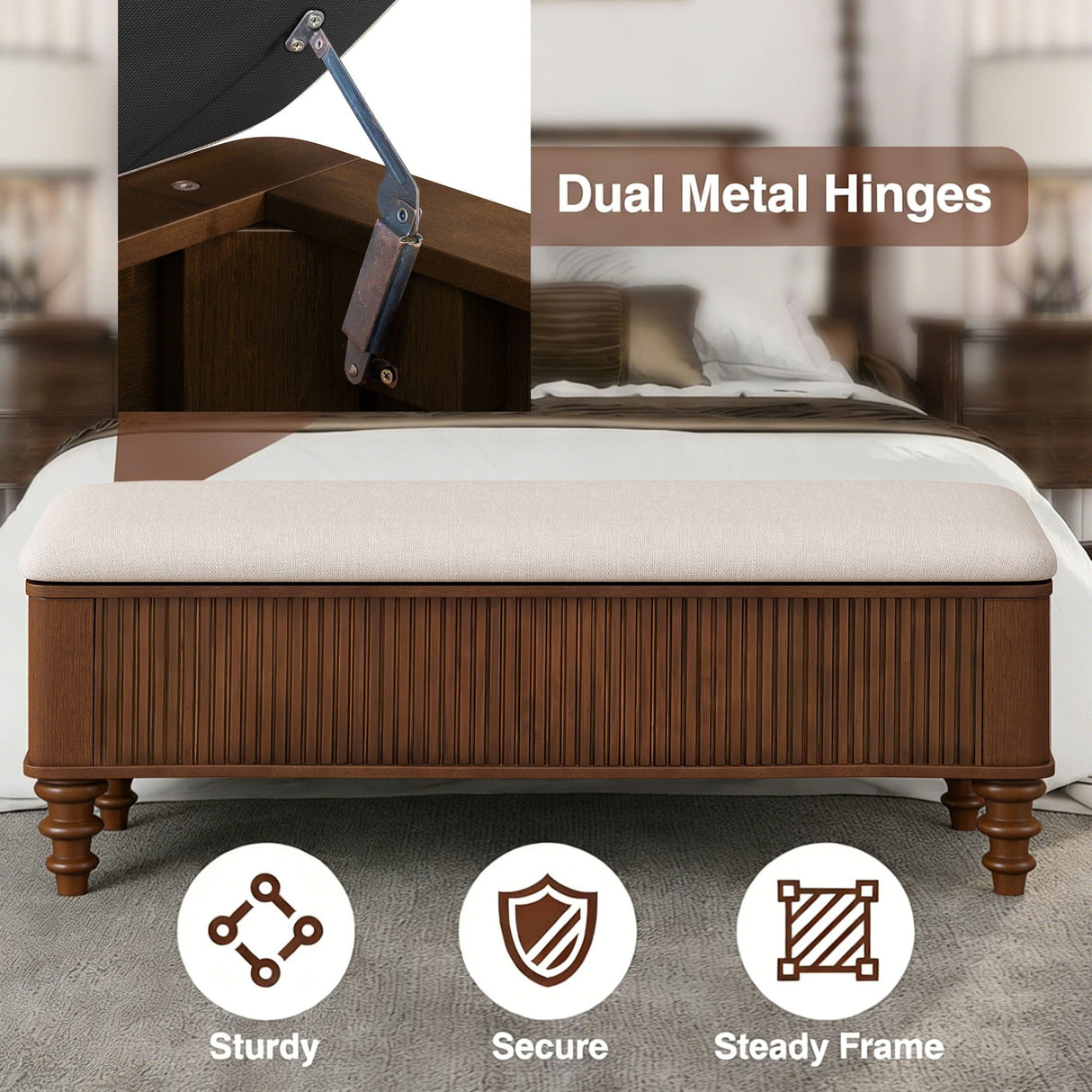 Multi Functional Storage Ottoman Bench
