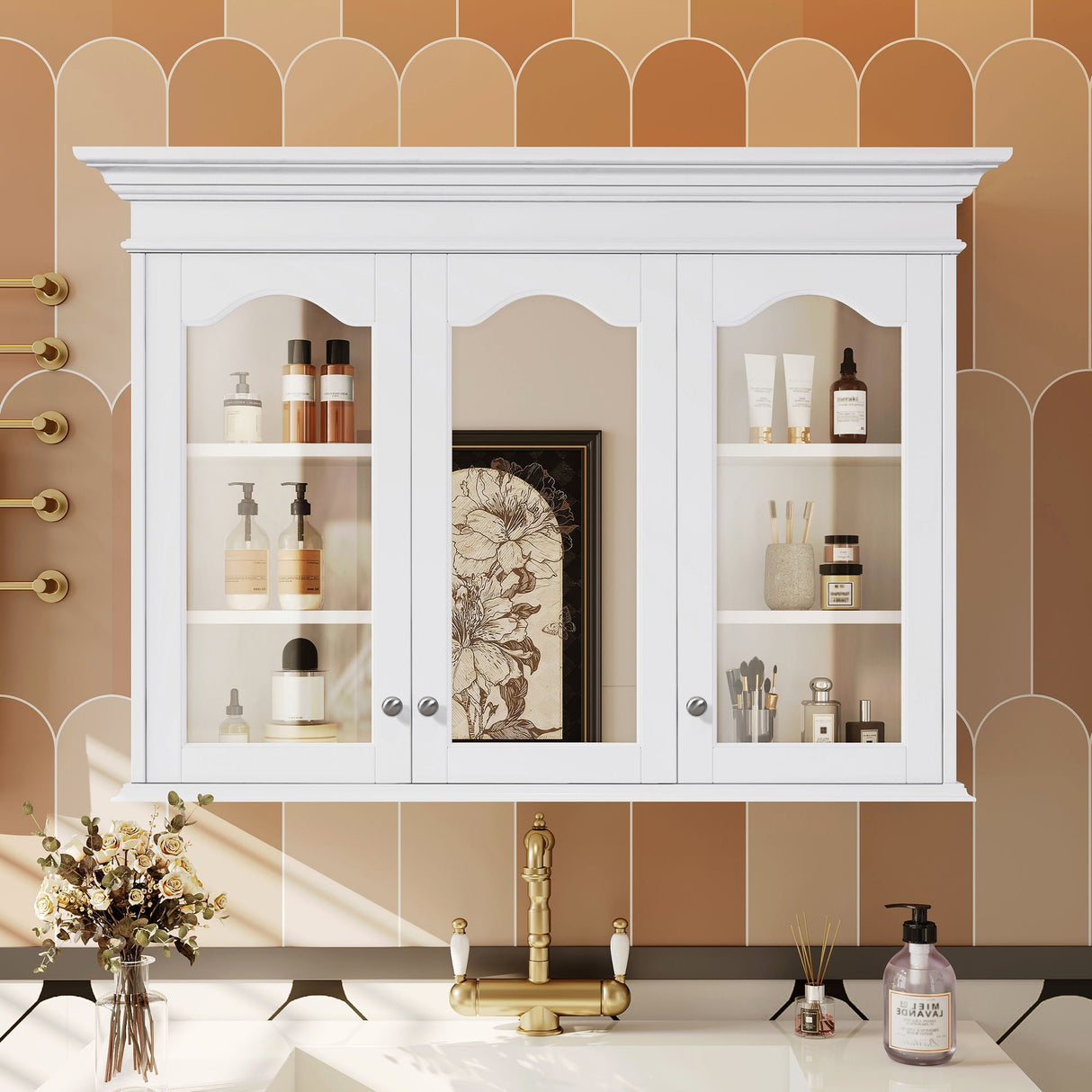 Medicine Cabinet With Mirror Door and Adjustable Shelves