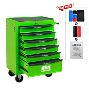 Rolling Metal Tool Chest with 6 Drawers, 20"