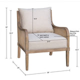 Upholstered Accent Chair with Removable Back Cushion and Curved Arms