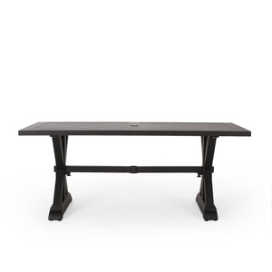 Outdoor Aluminium Dining Table, Antique Matte