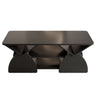 Geometric Engineered Coffee Table with Rounded Corners and Open Shelves