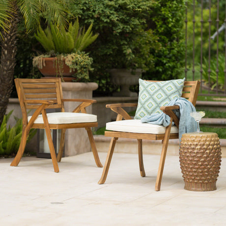 Acacia Hardwood Outdoor Armchairs (set of 2)